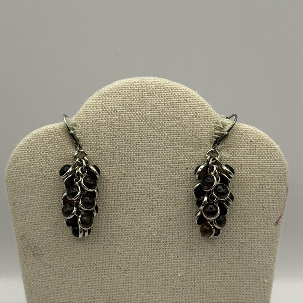 Vintage Silpada Sterling Silver and Red Garnet Cha Cha Dangle Earrings